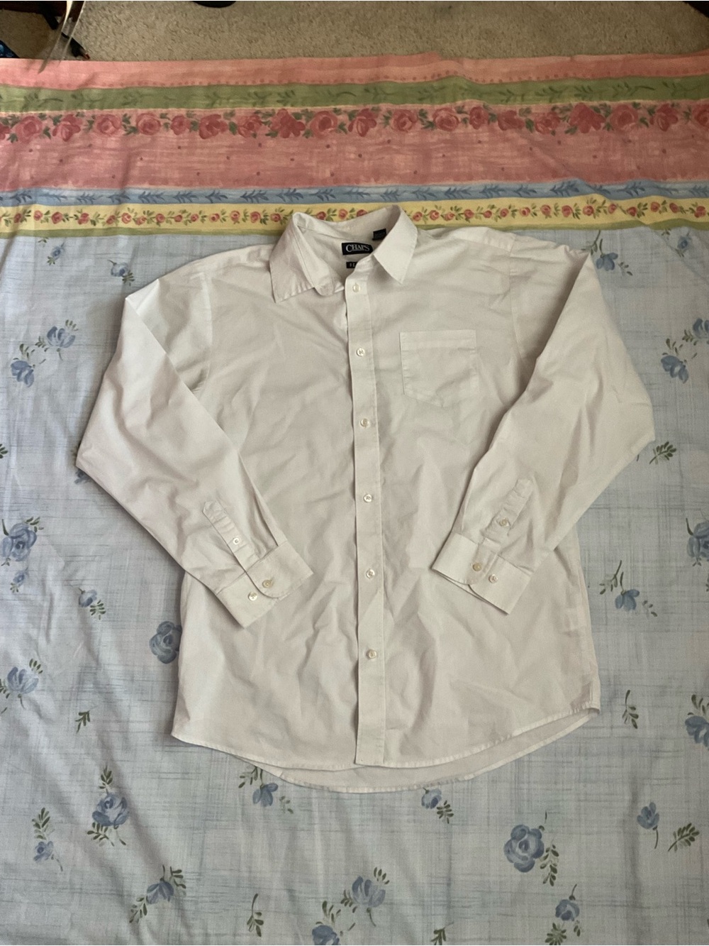 🐥Chaps White Long-Sleeve Dress Shirt